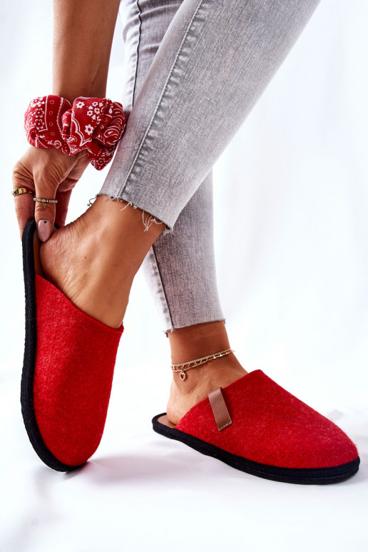 Women's Slippers Big Star II267002 Red-Brown