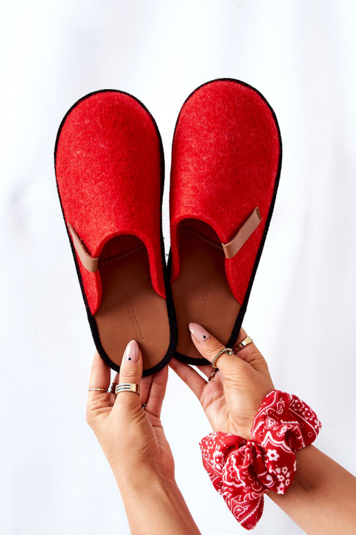 Women's Slippers Big Star II267002 Red-Brown