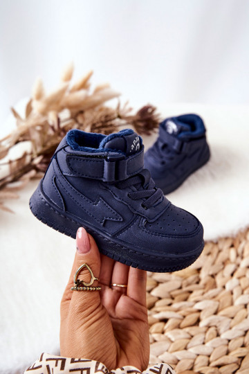Children's Insulated High Sneakers Navy Clafi 2