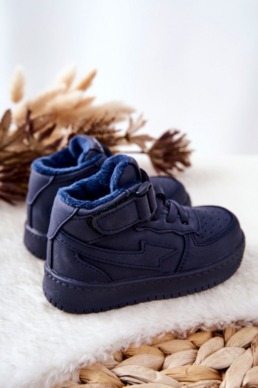 Children's Insulated High Sneakers Navy Clafi Children's Insulated High Sneakers Navy Clafi