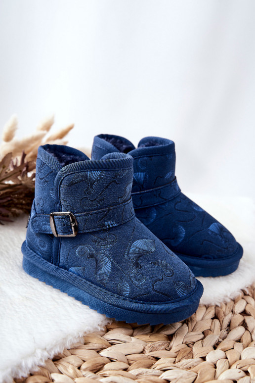 Children's Snow Boots With Fur Navy Kawai Children's Snow Boots With Fur Navy Kawai