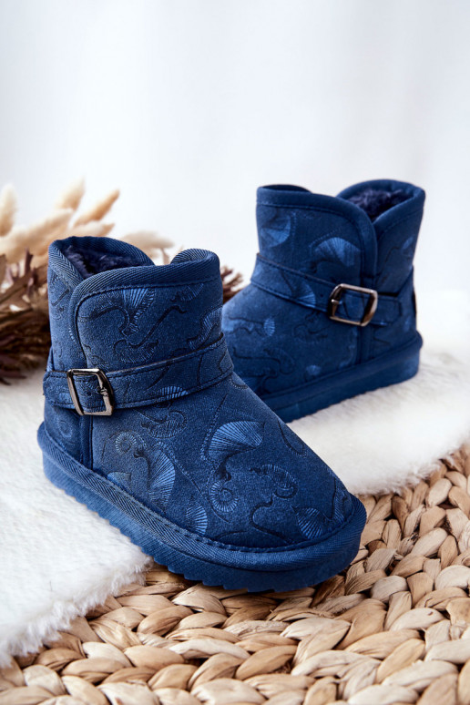 Children's Snow Boots With Fur Navy Kawai Children's Snow Boots With Fur Navy Kawai