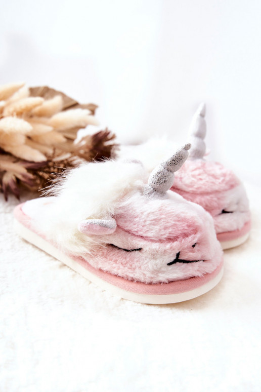 Unicorn Warm-up slippers White and pink Ronee Unicorn Warm-up slippers White and pink Ronee