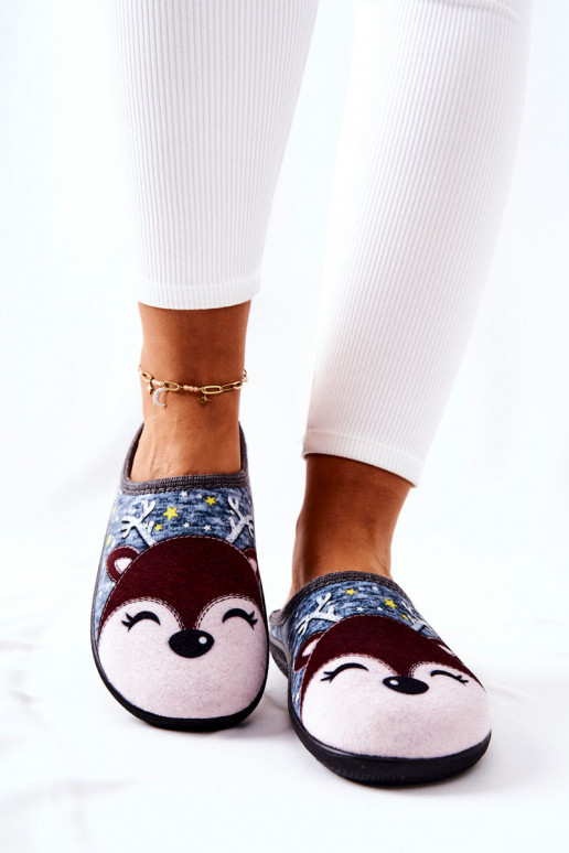 Warming slippers Reindeer Blue Taffy Warming slippers Reindeer Blue Taffy