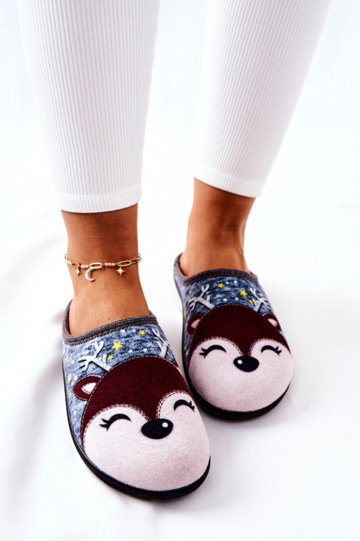 Warming slippers Reindeer Blue Taffy Warming slippers Reindeer Blue Taffy