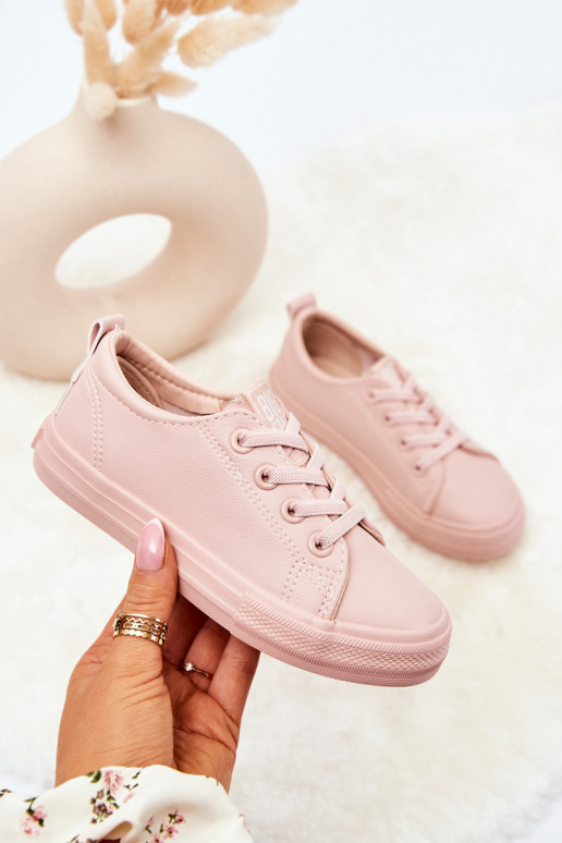Leather Sneakers BIG STAR JJ374022 Nude Leather Sneakers BIG STAR JJ374022 Nude