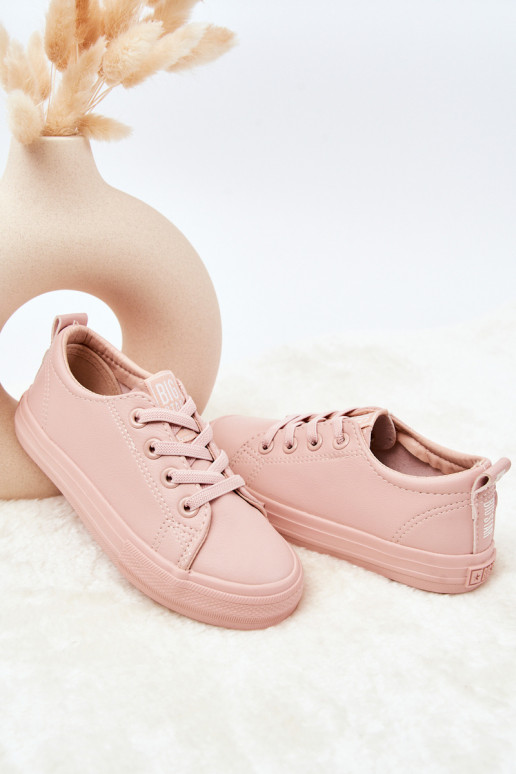 Leather Sneakers BIG STAR JJ374022 Nude Leather Sneakers BIG STAR JJ374022 Nude