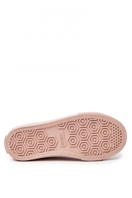 Leather Sneakers BIG STAR JJ374022 Nude Leather Sneakers BIG STAR JJ374022 Nude