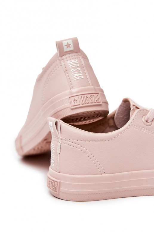 Leather Sneakers BIG STAR JJ374022 Nude Leather Sneakers BIG STAR JJ374022 Nude