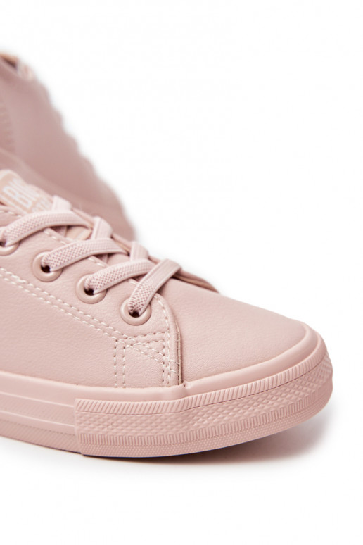 Leather Sneakers BIG STAR JJ374022 Nude Leather Sneakers BIG STAR JJ374022 Nude