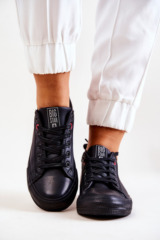 Low Leather Trainers Big Star JJ274006 Black Low Leather Trainers Big Star JJ274006 Black