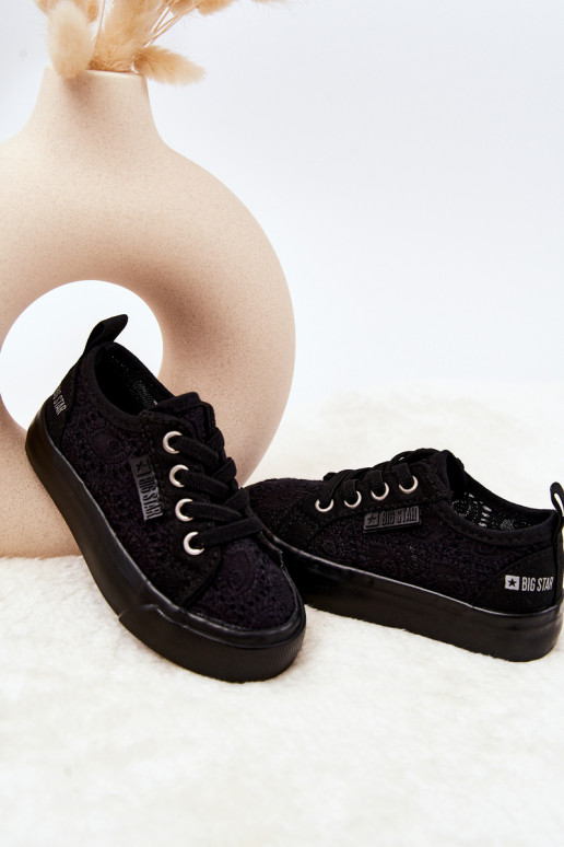 Openwork Sneakers Big Star JJ374133 Black Openwork Sneakers Big Star JJ374133 Black