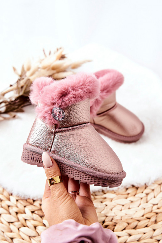 Fleece-lined Snow Boots Pink Bessie Fleece-lined Snow Boots Pink Bessie