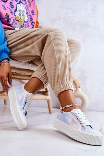 Low Sneakers On Platform Blue-pink Mischa 2