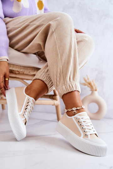 Low Sneakers On Platform Beige Mischa 2