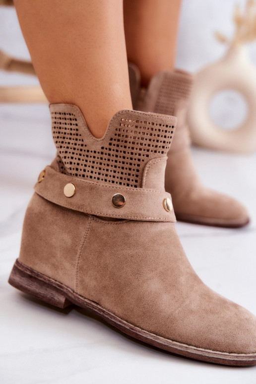 Openwork Women's Spring Boots Beige Royale Openwork Women's Spring Boots Beige Royale