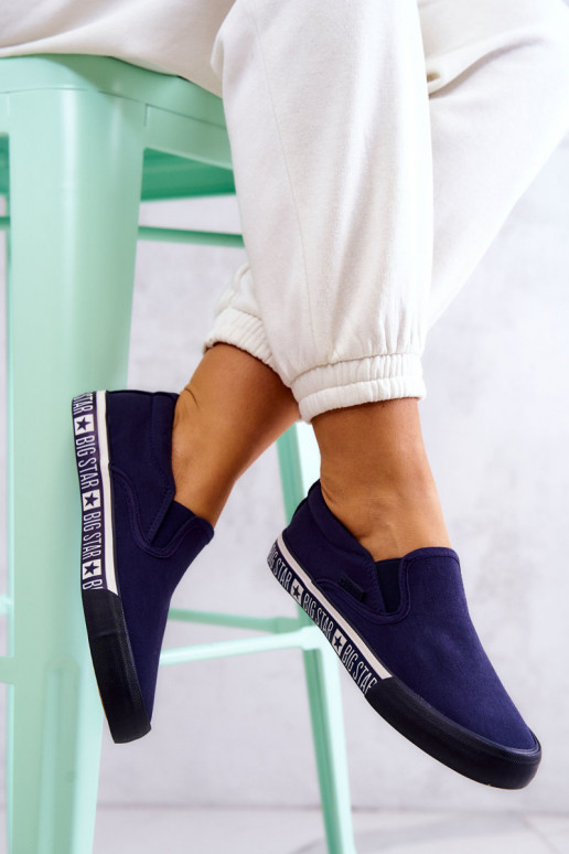 Women's Slip-on Sneakers Big Star HH274011 Navy blue Women's Slip-on Sneakers Big Star HH274011 Navy blue