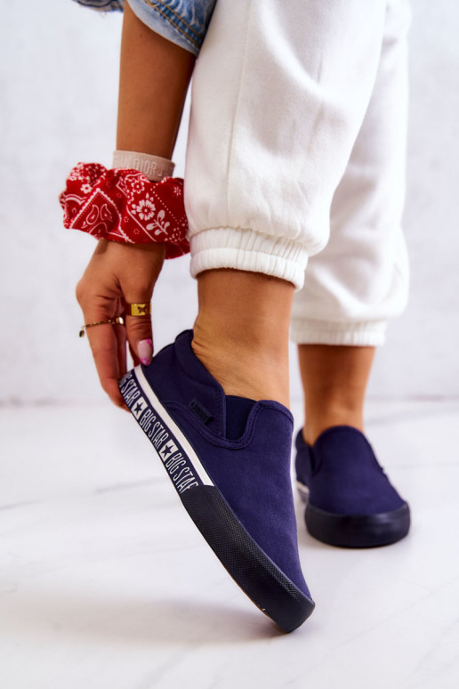 Women's Slip-on Sneakers Big Star HH274011 Navy blue Women's Slip-on Sneakers Big Star HH274011 Navy blue