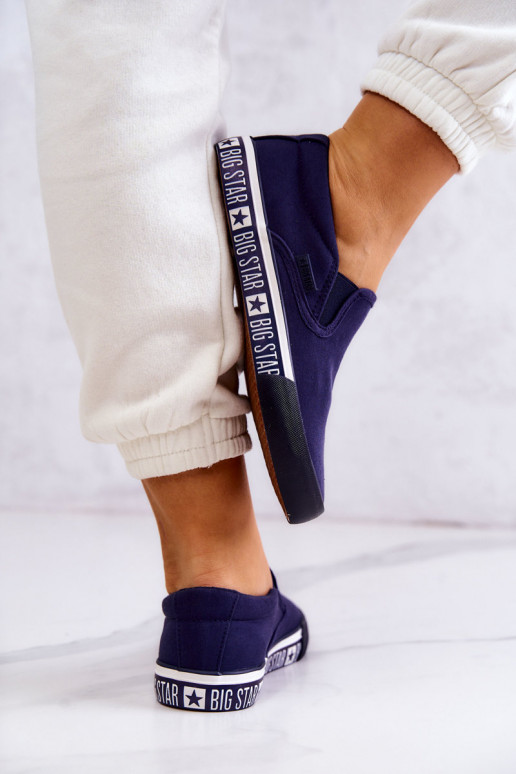 Women's Slip-on Sneakers Big Star HH274011 Navy blue Women's Slip-on Sneakers Big Star HH274011 Navy blue