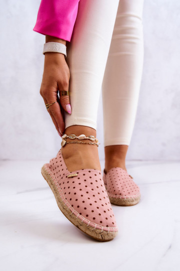 Women's Espadrilles With Polka Dots Big Star JJ274869 Pink 2