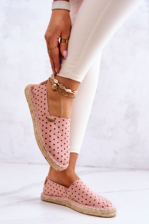 Women's Espadrilles With Polka Dots Big Star JJ274869 Pink Women's Espadrilles With Polka Dots Big Star JJ274869 Pink