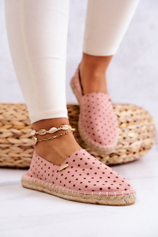 Women's Espadrilles With Polka Dots Big Star JJ274869 Pink Women's Espadrilles With Polka Dots Big Star JJ274869 Pink