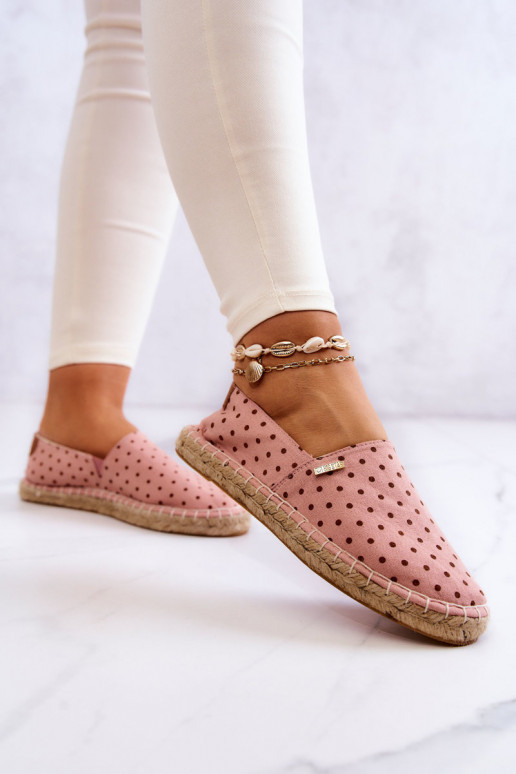 Women's Espadrilles With Polka Dots Big Star JJ274869 Pink Women's Espadrilles With Polka Dots Big Star JJ274869 Pink
