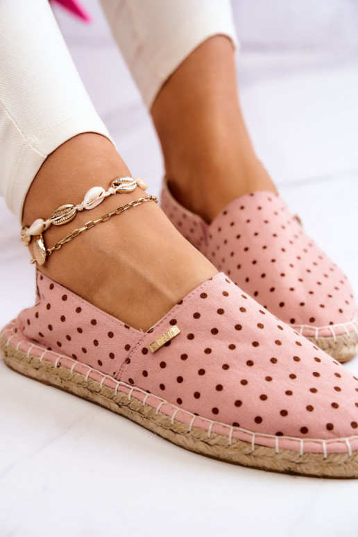 Women's Espadrilles With Polka Dots Big Star JJ274869 Pink Women's Espadrilles With Polka Dots Big Star JJ274869 Pink
