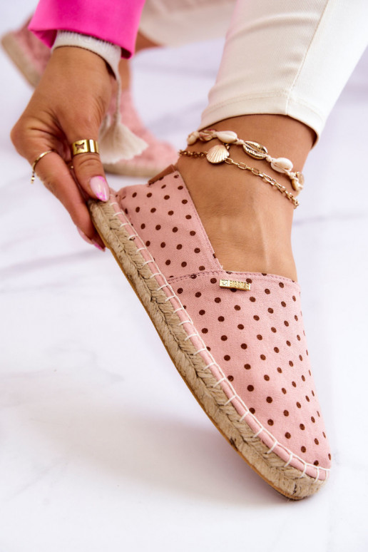 Women's Espadrilles With Polka Dots Big Star JJ274869 Pink Women's Espadrilles With Polka Dots Big Star JJ274869 Pink