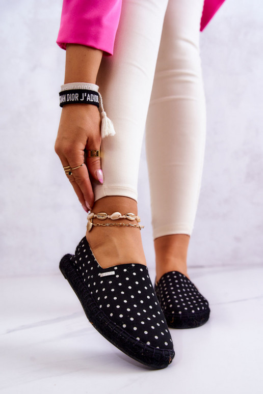 Women's Espadrilles With Polka Dots Big Star JJ274867 Black Women's Espadrilles With Polka Dots Big Star JJ274867 Black