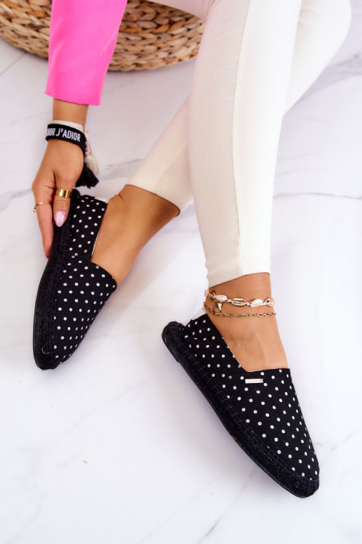 Women's Espadrilles With Polka Dots Big Star JJ274867 Black Women's Espadrilles With Polka Dots Big Star JJ274867 Black