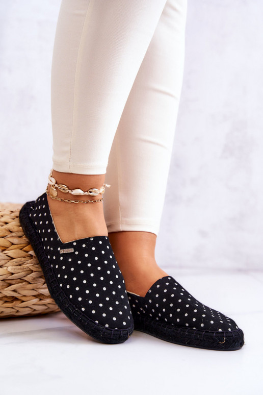 Women's Espadrilles With Polka Dots Big Star JJ274867 Black Women's Espadrilles With Polka Dots Big Star JJ274867 Black