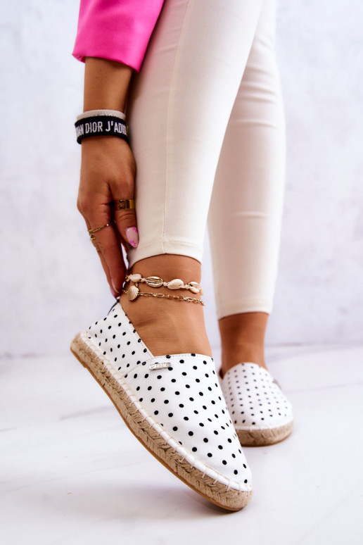 Women's Espadrilles With Polka Dots Big Star JJ274870 White Women's Espadrilles With Polka Dots Big Star JJ274870 White