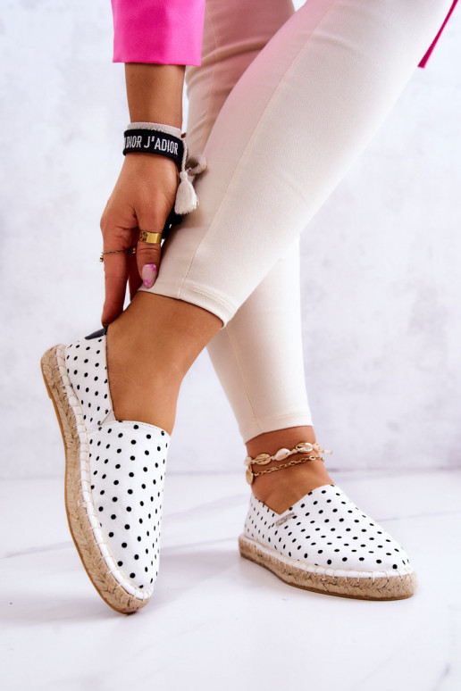 Women's Espadrilles With Polka Dots Big Star JJ274870 White Women's Espadrilles With Polka Dots Big Star JJ274870 White