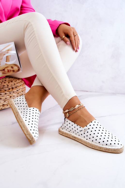 Women's Espadrilles With Polka Dots Big Star JJ274870 White Women's Espadrilles With Polka Dots Big Star JJ274870 White