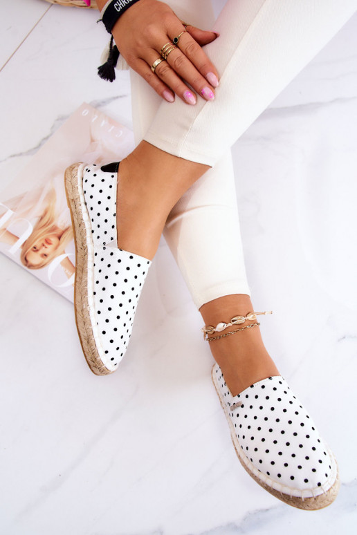 Women's Espadrilles With Polka Dots Big Star JJ274870 White Women's Espadrilles With Polka Dots Big Star JJ274870 White