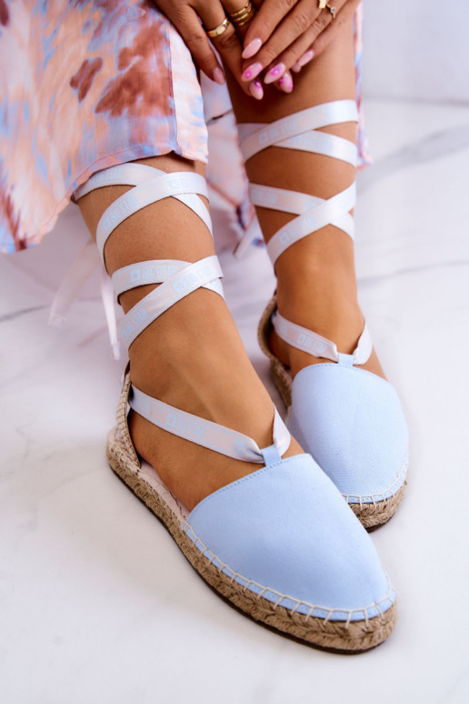 Women's Tied Espadrilles Big Star JJ274863 Blue Women's Tied Espadrilles Big Star JJ274863 Blue