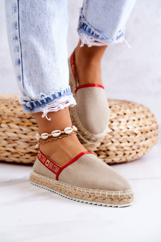 Slip-on espadrilles Big Star JJ274879 Beige Slip-on espadrilles Big Star JJ274879 Beige