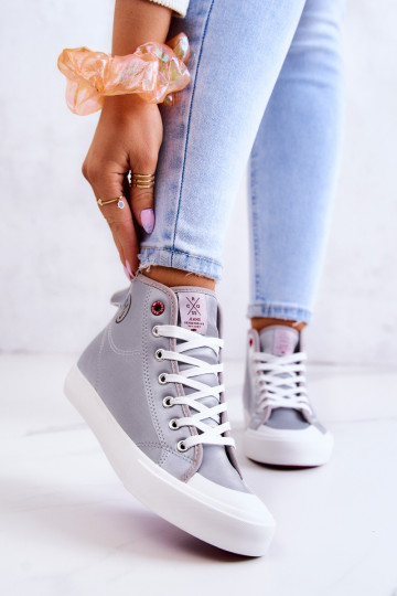 Women's High Sneakers Cross Jeans JJ2R4057C Grey 2