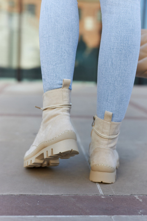 Suede Trappers With Stitching Light Grey Layden Suede Trappers With Stitching Light Grey Layden