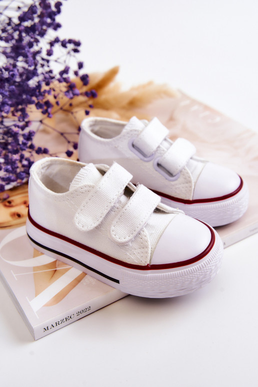 Children's Sneakers With Velcro White Bernie