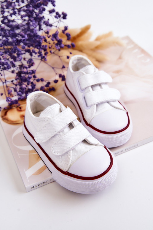 Children's Sneakers With Velcro White Bernie
