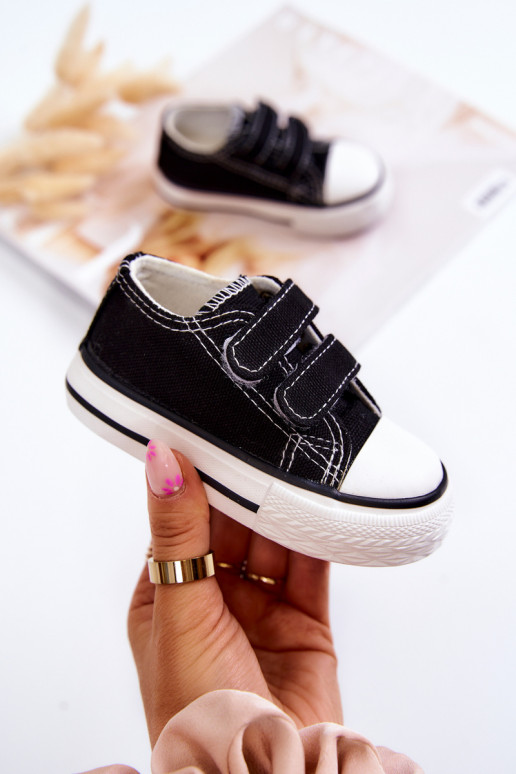 Children's Sneakers With Velcro Black Bernie Children's Sneakers With Velcro Black Bernie