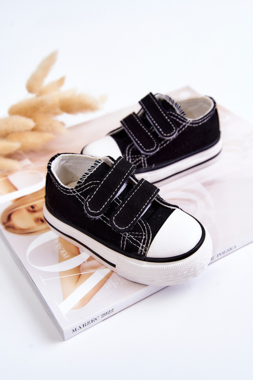 Children's Sneakers With Velcro Black Bernie Children's Sneakers With Velcro Black Bernie