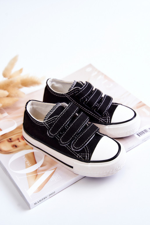 Children's Sneakers With Velcro Black Bernie Children's Sneakers With Velcro Black Bernie
