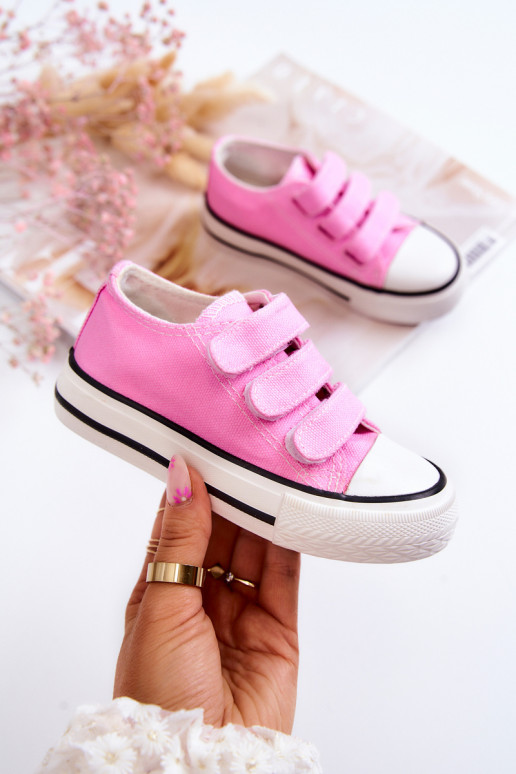 Children's Sneakers With Velcro Pink Bernie Children's Sneakers With Velcro Pink Bernie
