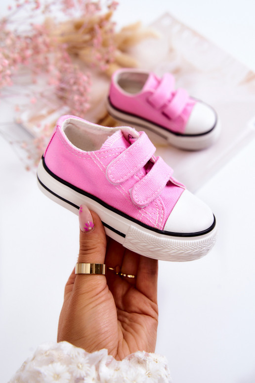 Children's Sneakers With Velcro Pink Bernie Children's Sneakers With Velcro Pink Bernie