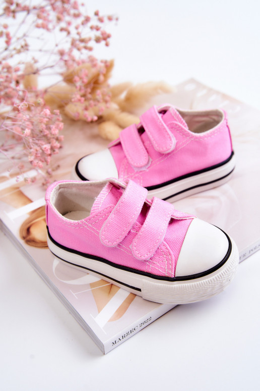 Children's Sneakers With Velcro Pink Bernie Children's Sneakers With Velcro Pink Bernie