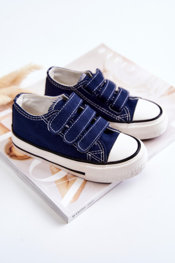 Children's Sneakers With Velcro Navy Bernie 2