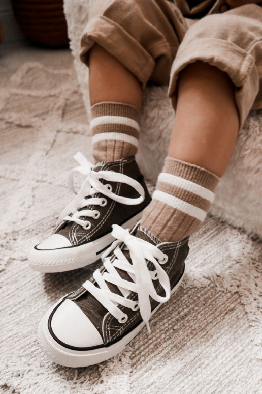 Children's High Sneakers Khaki Filemon